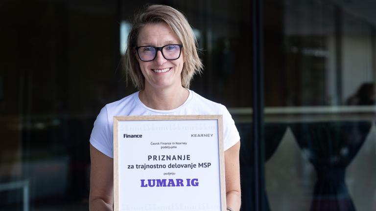 Lumar prejemnik posebnega priznanja MSP za trajnostno delovanje na področju ESG